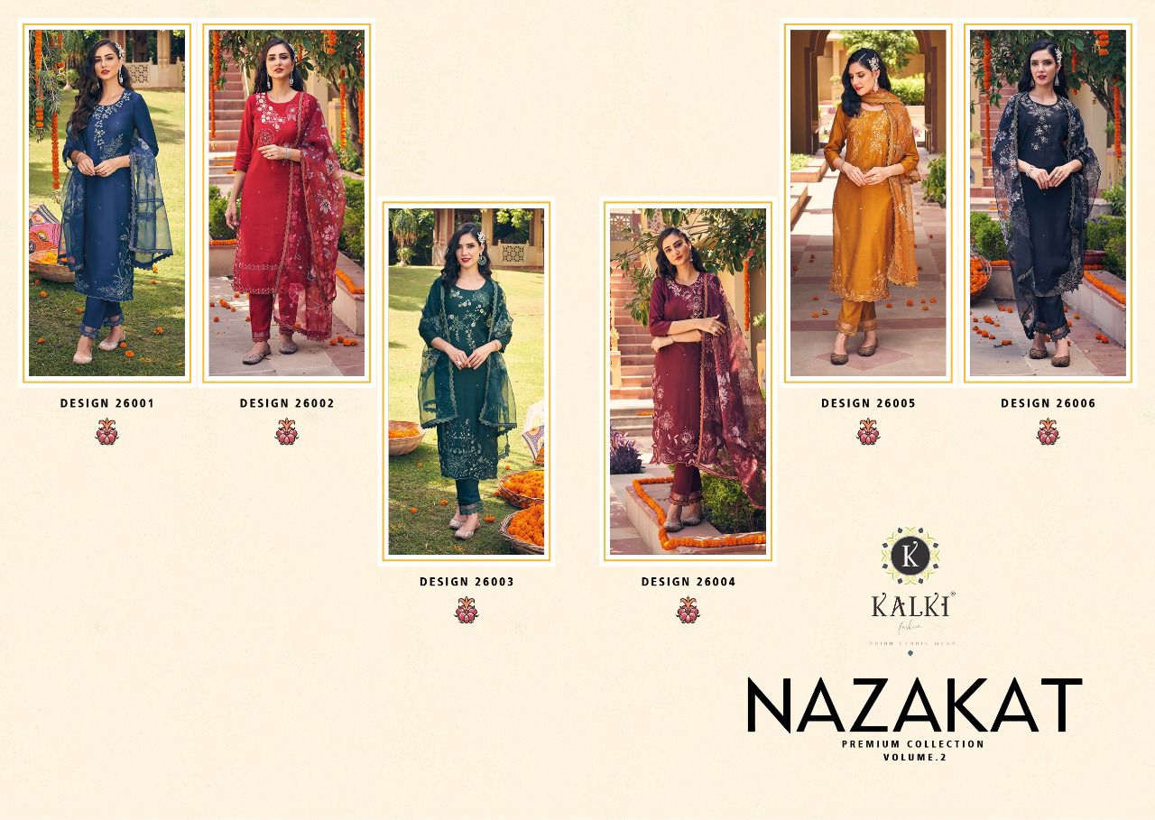 Kalki Nazakat 2 Heavy festive Wear Designer Fancy Readymade Suit collection